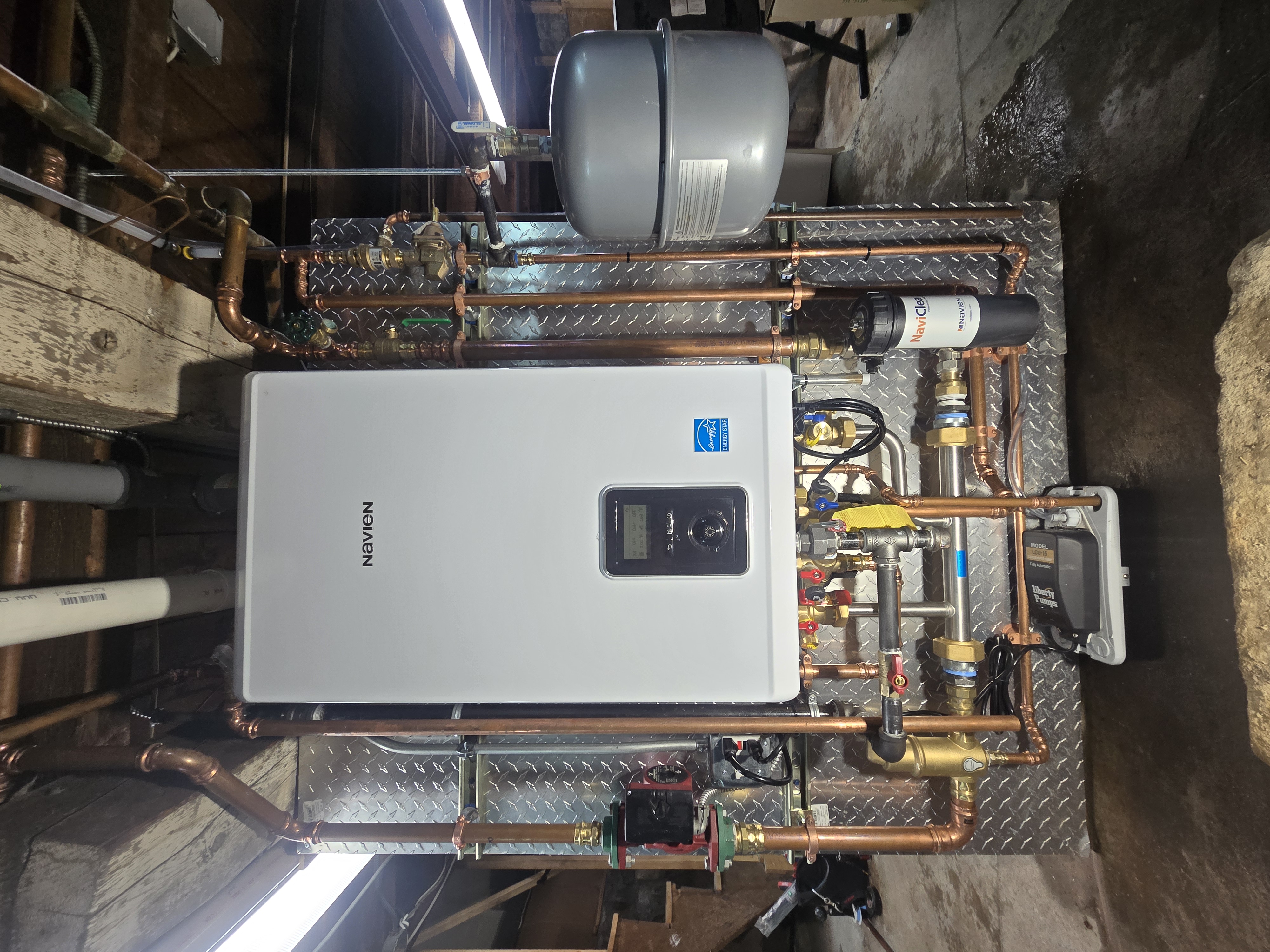 Full mechanical room install, tankless system